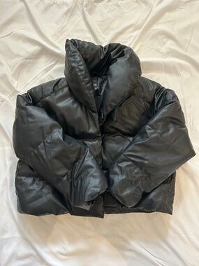 Zara Faux leather look bomber